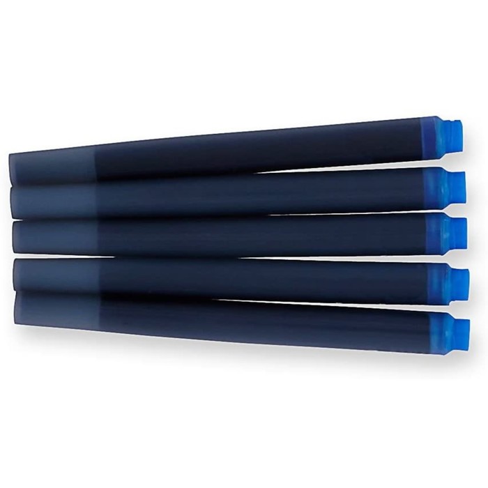 Набор картриджей для перьевой ручки Parker Cartridge Quink Z11, 5 штук, синие чернила, смываемые фото