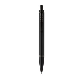 Ручка шариковая Parker IM Achromatic Black BT, корпус из нержавеющей стали, чёрный матовый, синие чернила (2127618)