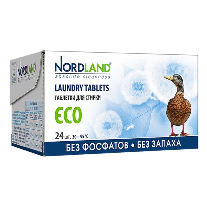 Таблетки для стирки Nordland Eco, 24 шт. × 33,75 г