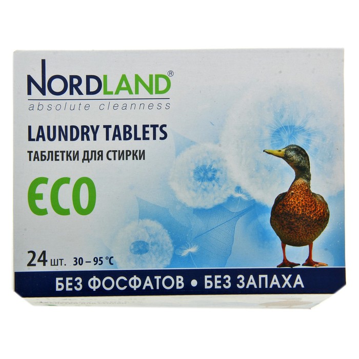 Таблетки для стирки Nordland Eco, 24 шт. × 33,75 г