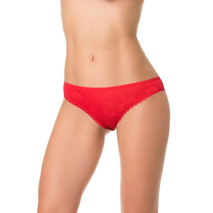 фото Трусы женские слипы, цвет красный, размер 46 (m) dentelle