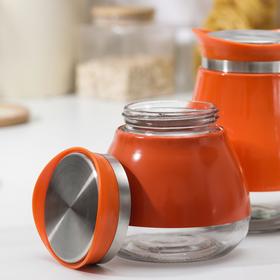 

Набор банок для сыпучих продуктов 3 шт "Сияние" 0,85/1,25/1,75 л, цвет оранжевый