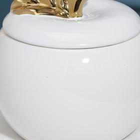 

УЦЕНКА Банка для сыпучик продуктов «Яблоко», 500 мл, 13×12,5 см, цвет белый