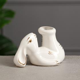 

Подсвечник "Кролик", белый, керамика, 10 см