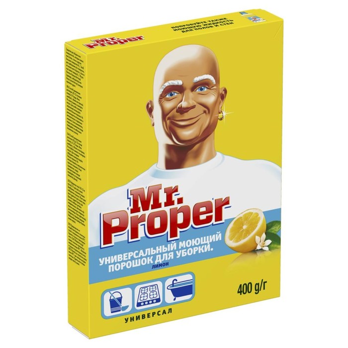 Средство для мытья полов Mr.Proper «Лимон», универсальный, порошок, 400 г