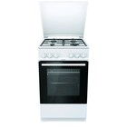 Плита Gorenje GN5111WJ, газовая, 4 конфорки, 70 л, газ-контроль, чёрно-белая - Фото 2