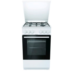 

Плита Gorenje GN5111WJ, газовая, 4 конфорки, 70 л, газ-контроль, чёрно-белая