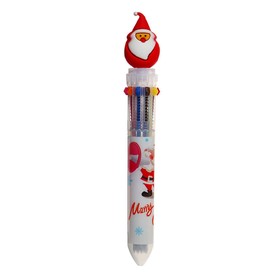 Ручка шариковая, автоматическая 10-ти цветная, линия 0,7 мм., корпус МИКС, 