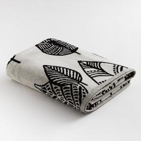 

Полотенце махровое Этель Foliage чёрный, 70х130 см, 100% хл, велюр, 420 гр/м2