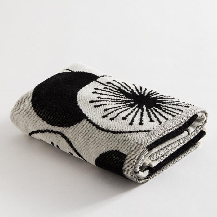 

Полотенце махровое Этель Diente чёрный, 50х90 см, 100% хл, велюр, 420 гр/м2