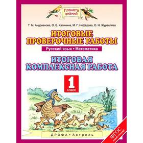 

ФГОС. Русский язык. Математика. Итоговая комплексная работа 1 класс, Андрианова Т. М.