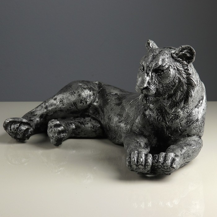 Статуэтка "Тигр лежа" серебро