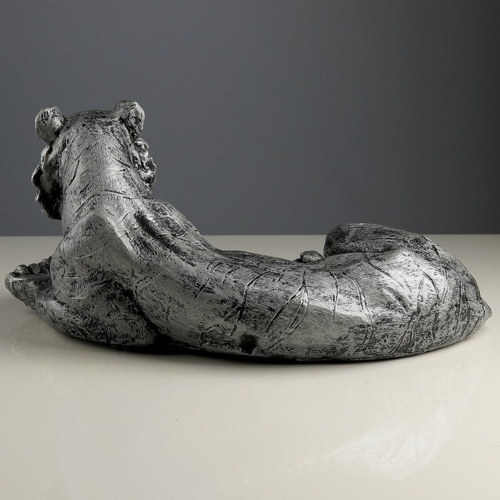 Статуэтка "Тигр лежа" серебро