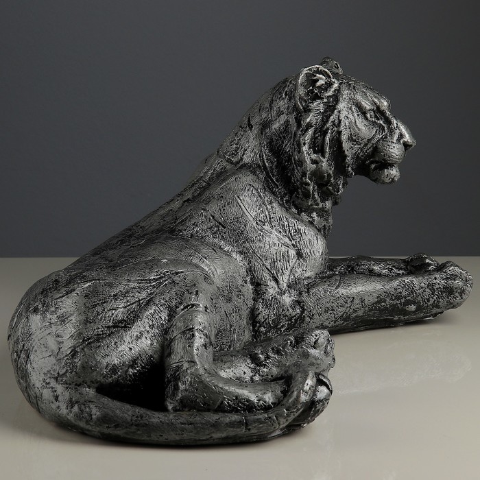 Статуэтка "Тигр лежа" серебро