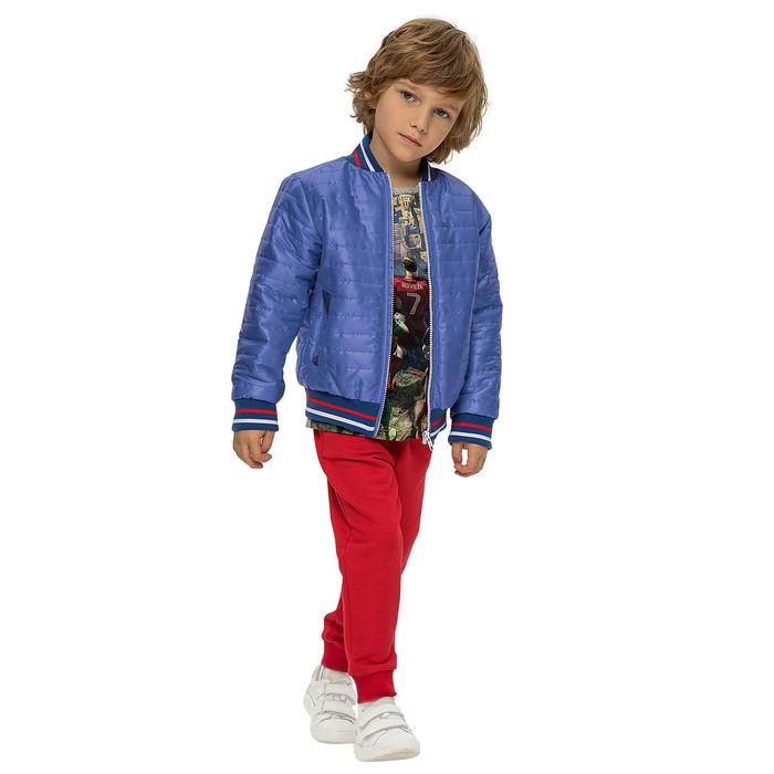 фото Куртка для мальчиков, рост 110 см, цвет синий карамелли