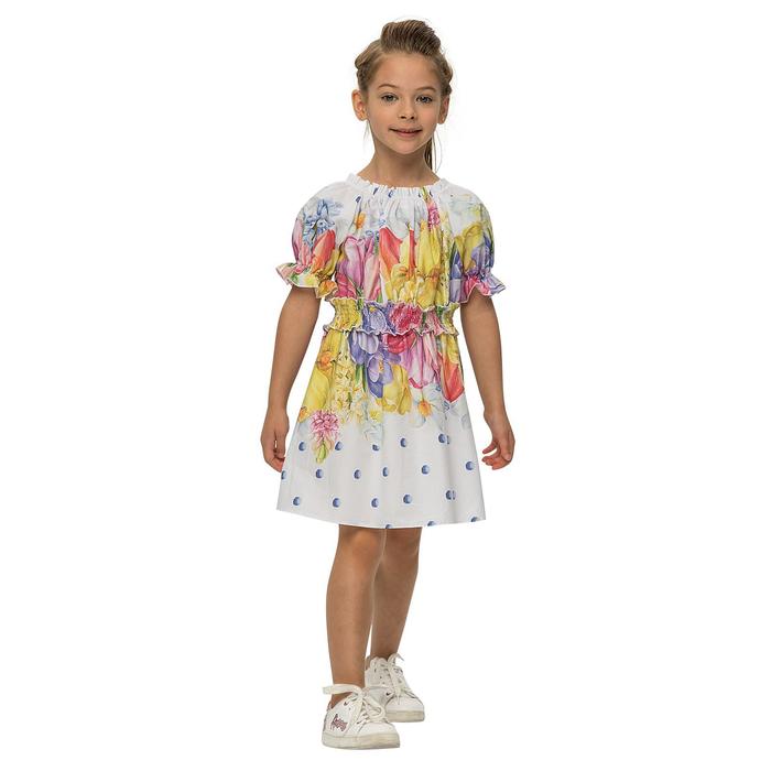 фото Платье для девочек, рост 116 см, цвет мультиколор карамелли