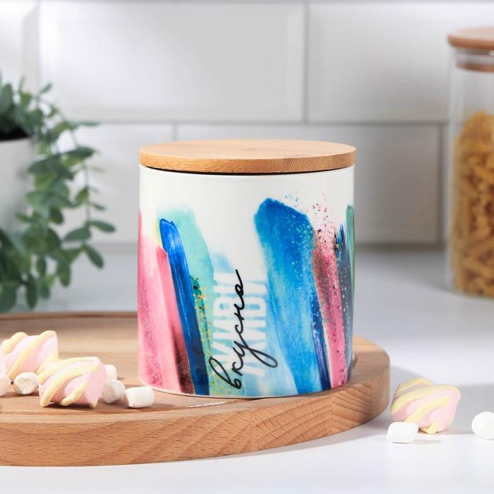 

Банка для хранения «Живи вкусно», 600 мл