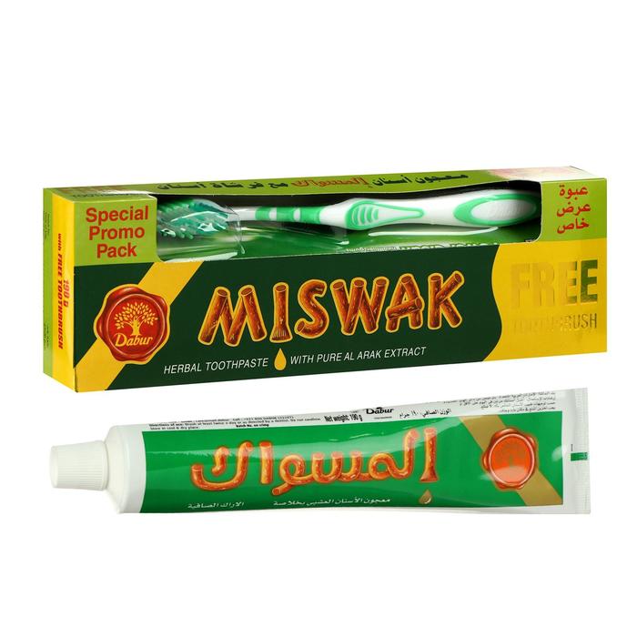 фото Набор dabur miswak herbal зубная паста 190 г + зубная щётка