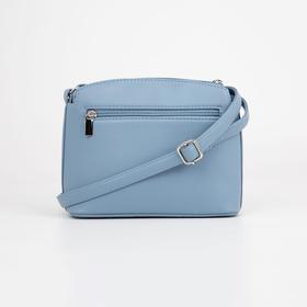 

Кросс-боди, отдел на молнии, наружный карман, длинный ремень, цвет голубой