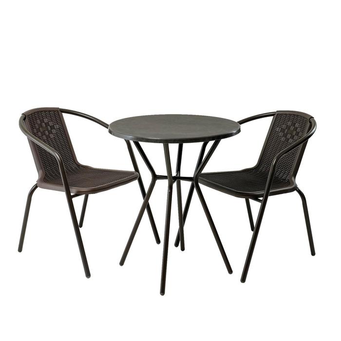 

Комплект мебели Асоль-5 LRC01/LRT01-D60 Dark Brown (2+1) (имитация ротанга)