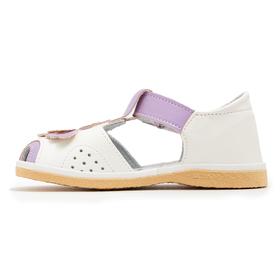 

Сандалии детские, цвет сиреневый/белый, размер 25,5