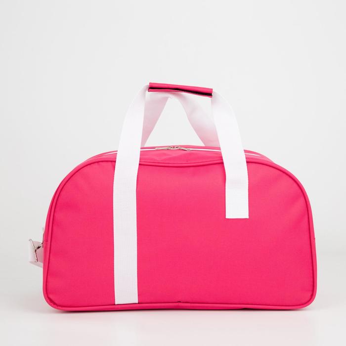 фото Сумка спортивная на молнии, без подкладки, цвет розовый textura