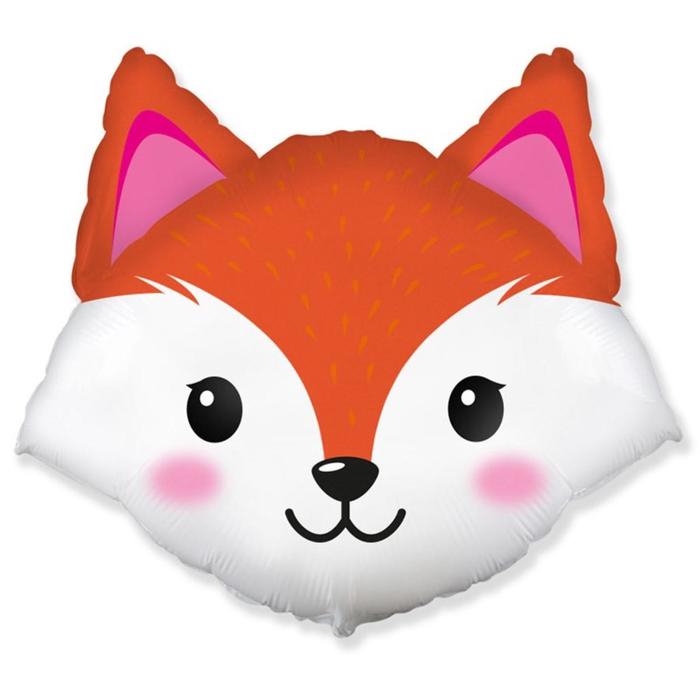 Шар фольгированный 9 «Голова. Милая лиса», мини-фигура шар фольгированный 25 голова лисы фигура