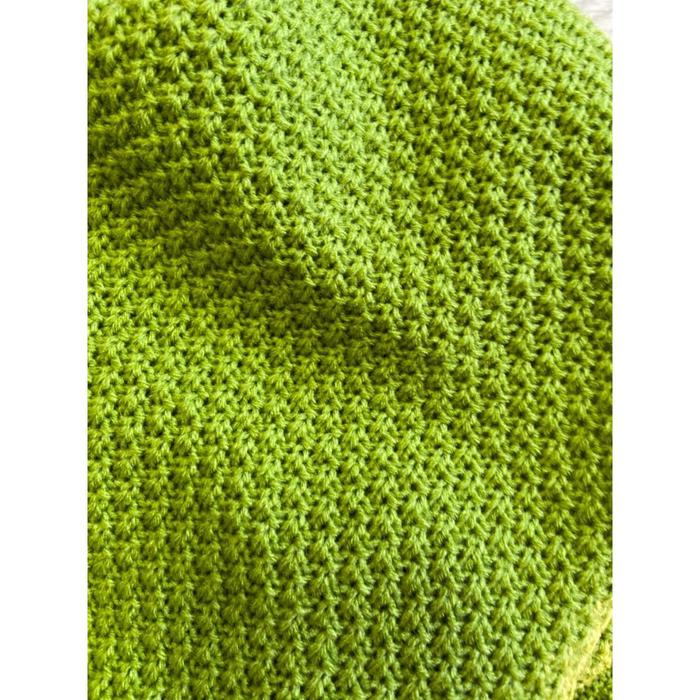 Вязаный плед «Шишки», размер 110x160 см, цвет зелёный