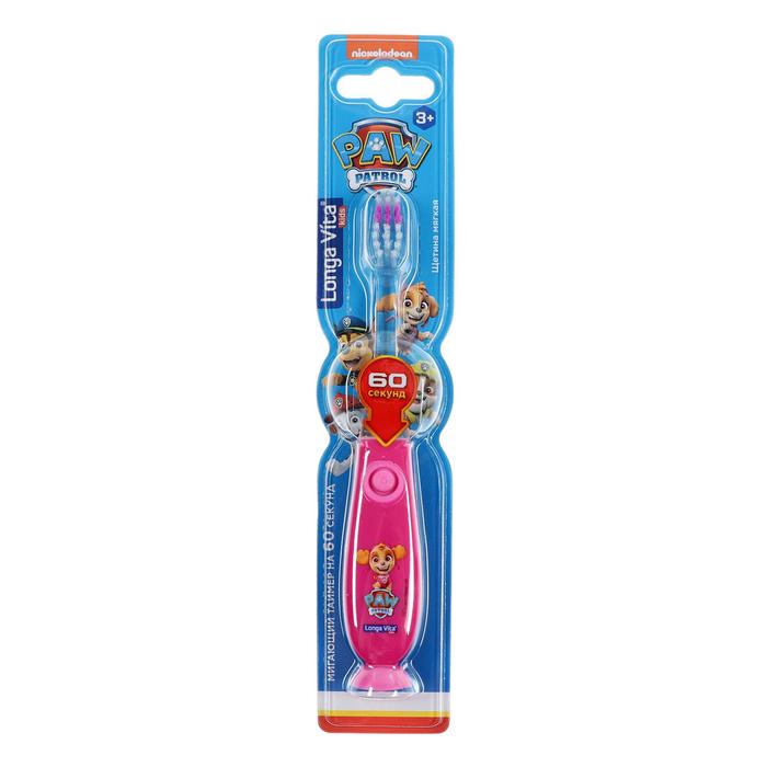 

Зубная щетка Longa Vita Paw Patrol F-20A, мигающий таймер на присоске, от 3-х лет, МИКС