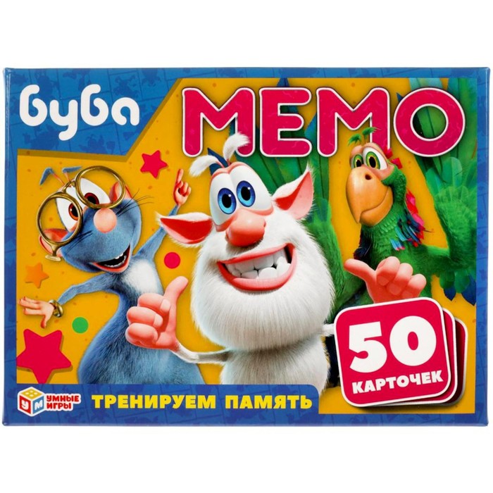 Игра карточная Мемо «Буба», 50 карточек 65х95 мм карточная игра мемо пираты 4680107921260