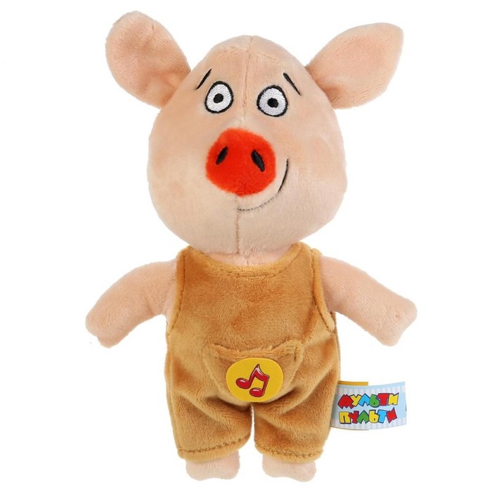 

Мягкая игрушка «Оранжевая корова. Поросенок Коля», 17 см, музыкальный чип
