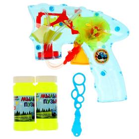 

Пистолет для пускания мыл.пузырей "Синий Трактор" мех. свет, 2х50мл BB323-2-BTR