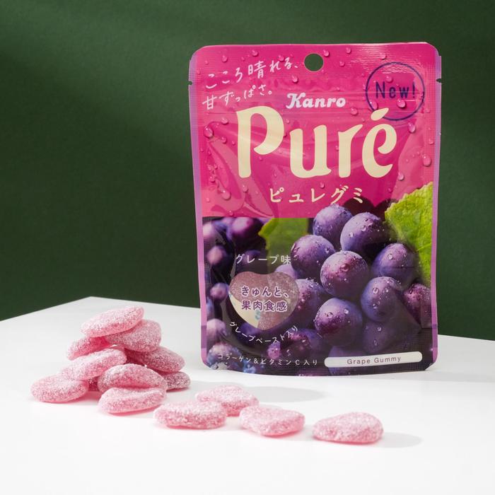 

Жевательный мармелад Kanro Pure Красный виноград, 56 г