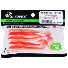 

Приманка съедобная Allvega Skinny Tail 8,75 см, 5 г, orange back silver flake 5 шт.