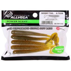 

Приманка съедобная Allvega Skinny Tail 8,75 см, 5 г, green pumpkin 5 шт.