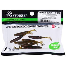

Приманка съедобная Allvega Power Swim 5 см, 1 г, green pumpkin red flake 8 шт.