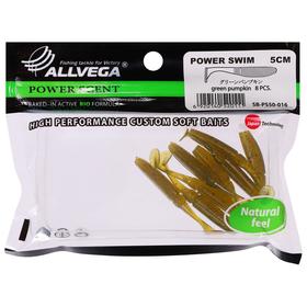 

Приманка съедобная Allvega Power Swim 5 см, 1 г, green pumpkin 8 шт.