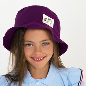 Панамка для девочки, цвет фиолетовый, размер 46-48 Ош