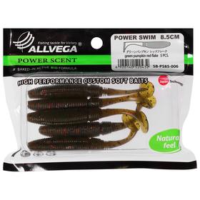 

Приманка съедобная Allvega Power Swim 8,5 см, 5,5 г, green pumpkin red flake 5 шт.