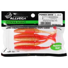 

Приманка съедобная Allvega Power Swim 8,5 см, 5,5 г, orange back silver flake 5 шт.