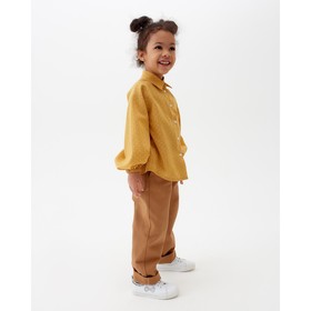 

Рубашка для девочки MINAKU: Cotton collection, цвет горчичный, рост 104 см