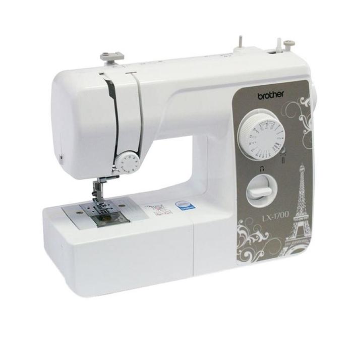 Швейная машина Brother LX-1700, 55 Вт, 17 операций, полуавтомат, белый