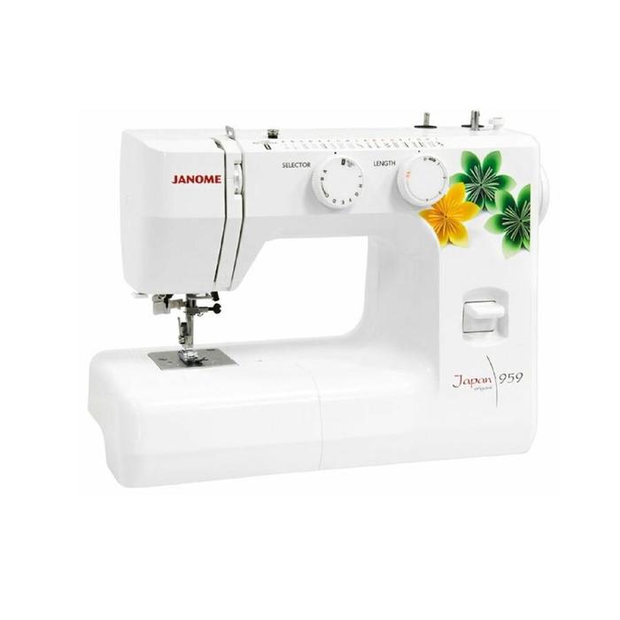 Швейная машина Janome Japan 959, 85 Вт, 19 операций, автомат, белый