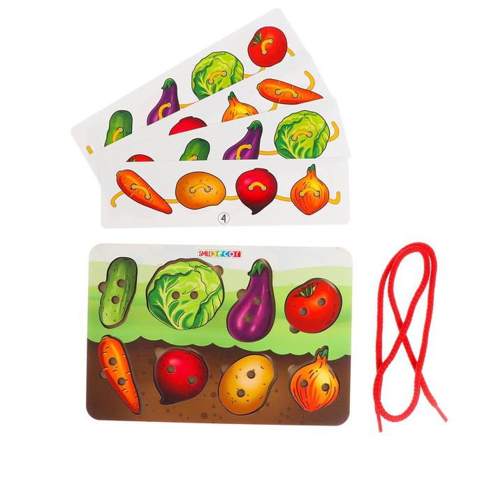 Шнуровка «Овощи» развивающий набор шнуровка овощи фрукты 24 элемента
