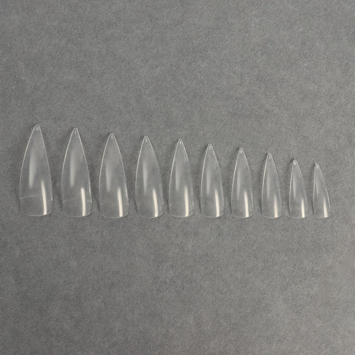 Типсы для ногтей, 100 шт, форма N, короткая контактная зона, цвет прозрачный