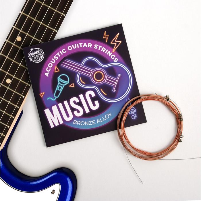 

Струны для акустической гитары "Music", 6 шт