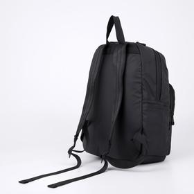 

Рюкзак, отдел на молнии, 3 наружных кармана, 2 боковых кармана, цвет чёрный