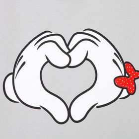 

Футболка "Love" Минни Маус, серый
