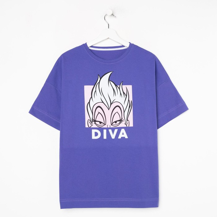 

Футболка «Diva» Злодейки oversize, цвет фиолетовый