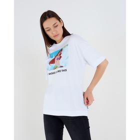 

Футболка «Русалочка» Принцессы oversize, цвет белый